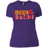 T-Shirts Purple Rush/ / X-Small Beer And Bacon Women's Premium T-Shirt