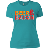T-Shirts Tahiti Blue / X-Small Beer And Bacon Women's Premium T-Shirt