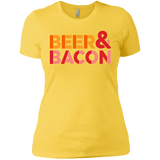 T-Shirts Vibrant Yellow / X-Small Beer And Bacon Women's Premium T-Shirt