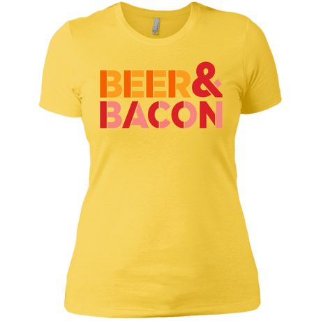 T-Shirts Vibrant Yellow / X-Small Beer And Bacon Women's Premium T-Shirt