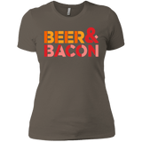 T-Shirts Warm Grey / X-Small Beer And Bacon Women's Premium T-Shirt