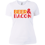 T-Shirts White / X-Small Beer And Bacon Women's Premium T-Shirt
