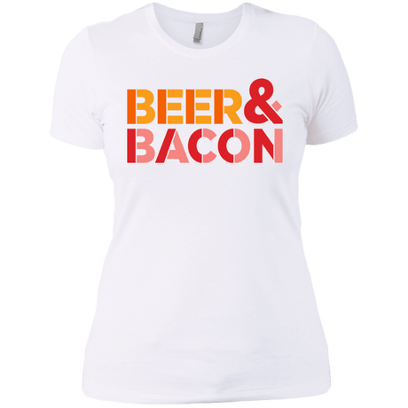 T-Shirts White / X-Small Beer And Bacon Women's Premium T-Shirt
