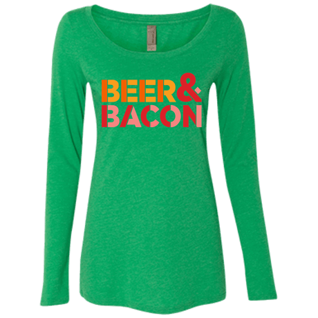 T-Shirts Envy / Small Beer And Bacon Women's Triblend Long Sleeve Shirt