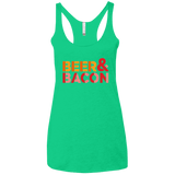 T-Shirts Envy / X-Small Beer And Bacon Women's Triblend Racerback Tank
