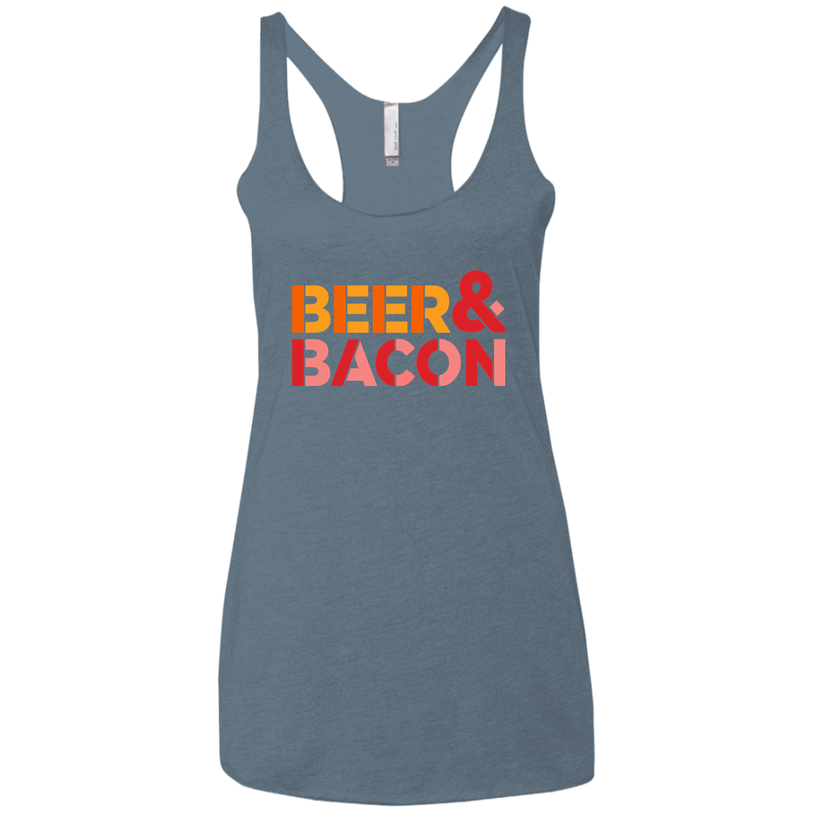 T-Shirts Indigo / X-Small Beer And Bacon Women's Triblend Racerback Tank