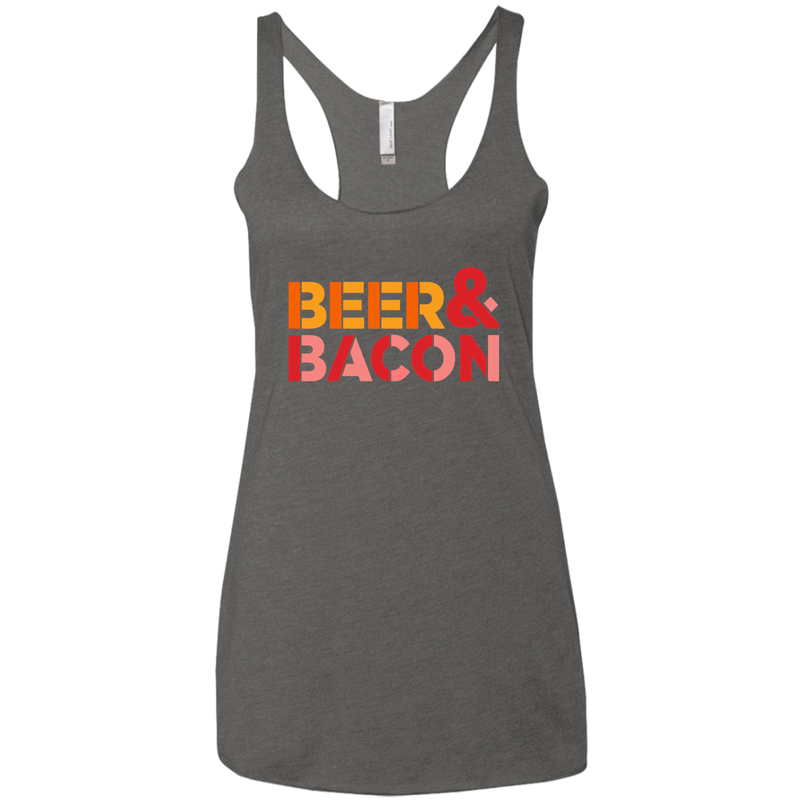 T-Shirts Premium Heather / X-Small Beer And Bacon Women's Triblend Racerback Tank
