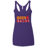 T-Shirts Purple Rush / X-Small Beer And Bacon Women's Triblend Racerback Tank