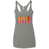 T-Shirts Venetian Grey / X-Small Beer And Bacon Women's Triblend Racerback Tank