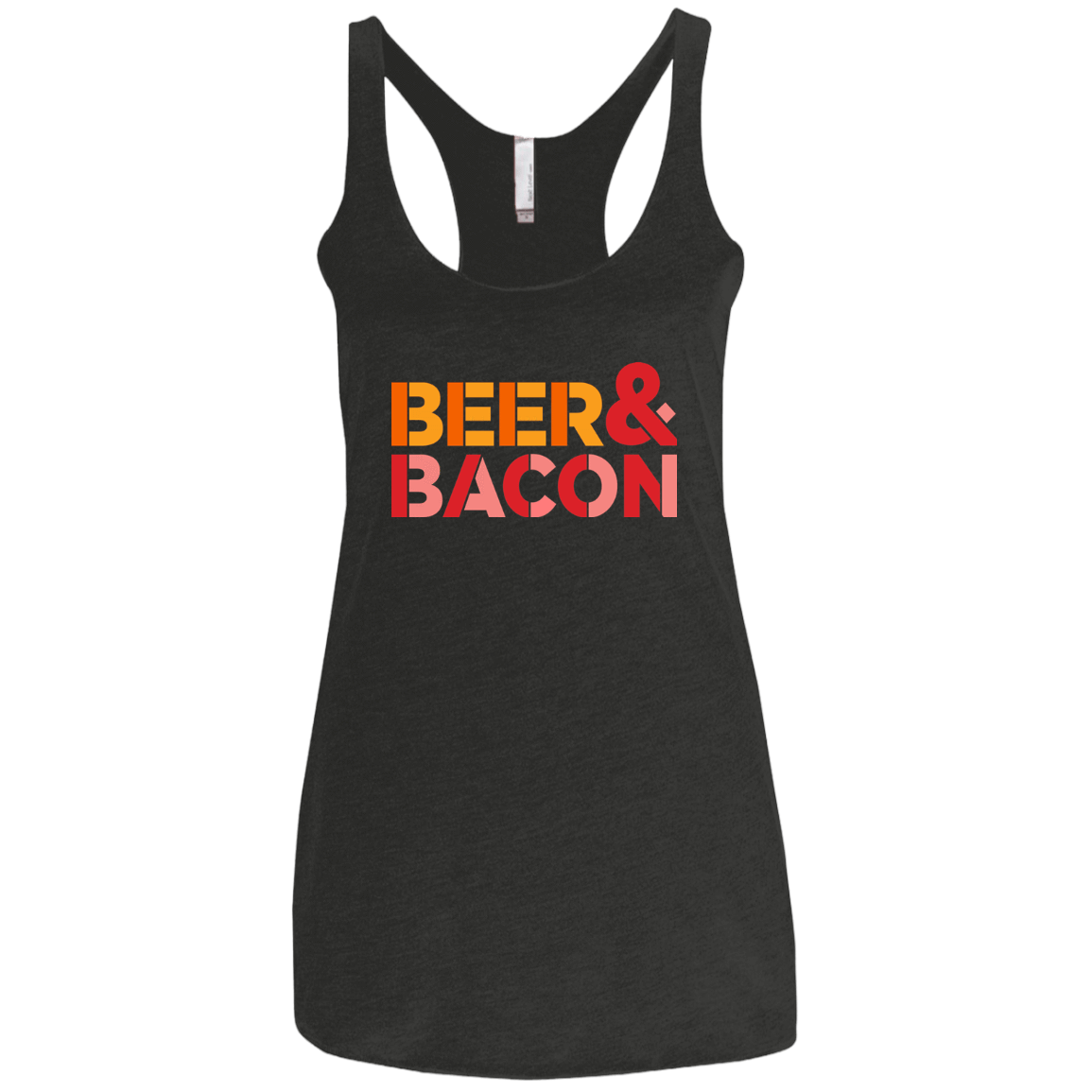 T-Shirts Vintage Black / X-Small Beer And Bacon Women's Triblend Racerback Tank