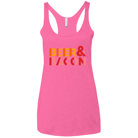 T-Shirts Vintage Pink / X-Small Beer And Bacon Women's Triblend Racerback Tank