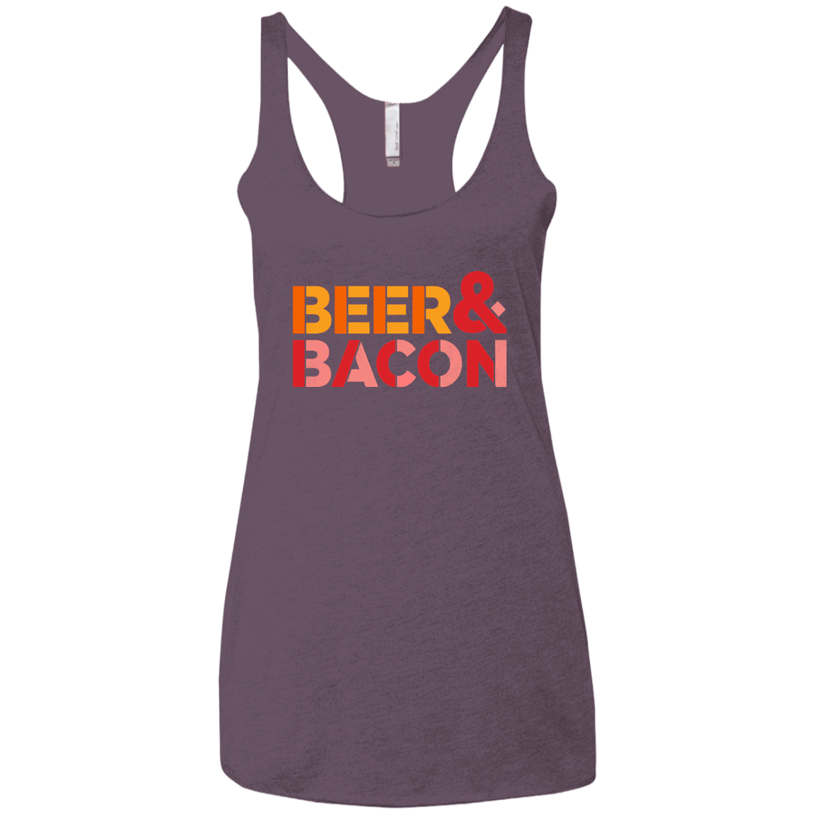 T-Shirts Vintage Purple / X-Small Beer And Bacon Women's Triblend Racerback Tank