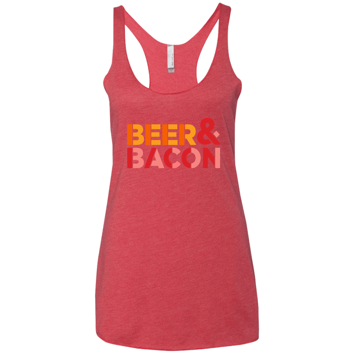 T-Shirts Vintage Red / X-Small Beer And Bacon Women's Triblend Racerback Tank