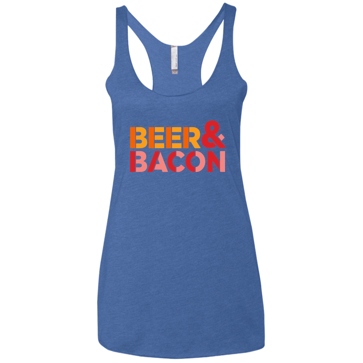 T-Shirts Vintage Royal / X-Small Beer And Bacon Women's Triblend Racerback Tank