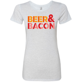 T-Shirts Heather White / Small Beer And Bacon Women's Triblend T-Shirt