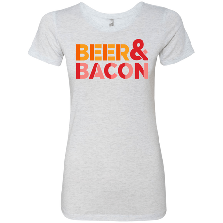 T-Shirts Heather White / Small Beer And Bacon Women's Triblend T-Shirt