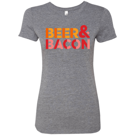 T-Shirts Premium Heather / Small Beer And Bacon Women's Triblend T-Shirt