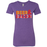 T-Shirts Purple Rush / Small Beer And Bacon Women's Triblend T-Shirt