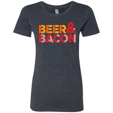T-Shirts Vintage Navy / Small Beer And Bacon Women's Triblend T-Shirt