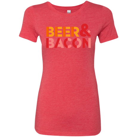 T-Shirts Vintage Red / Small Beer And Bacon Women's Triblend T-Shirt