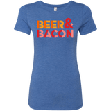 T-Shirts Vintage Royal / Small Beer And Bacon Women's Triblend T-Shirt