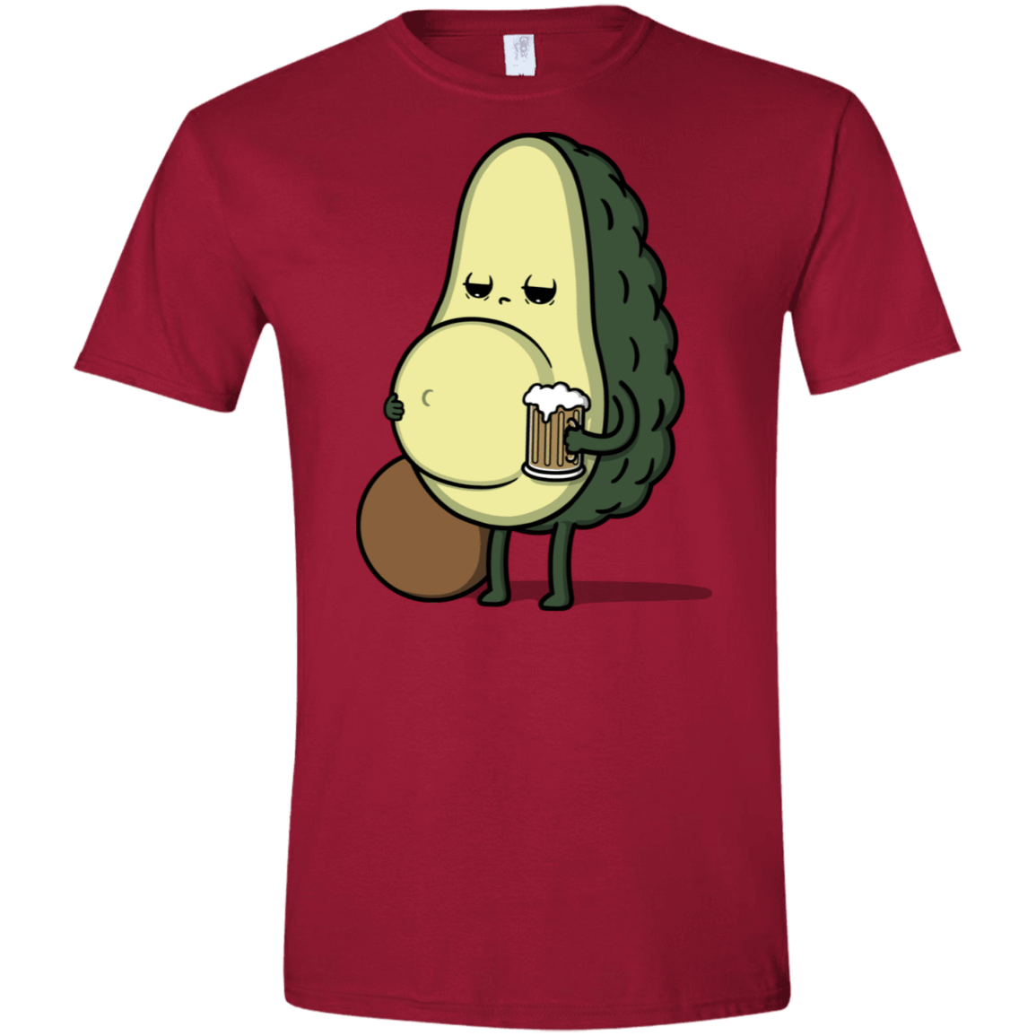 T-Shirts Cardinal Red / S Beer Belly Men's Semi-Fitted Softstyle