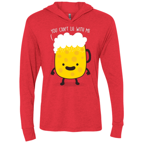 T-Shirts Vintage Red / X-Small Beerfull Triblend Long Sleeve Hoodie Tee