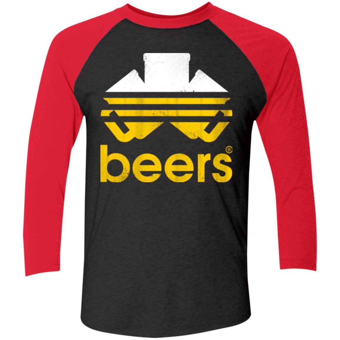 T-Shirts Vintage Black/Vintage Red / X-Small Beers Men's Triblend 3/4 Sleeve