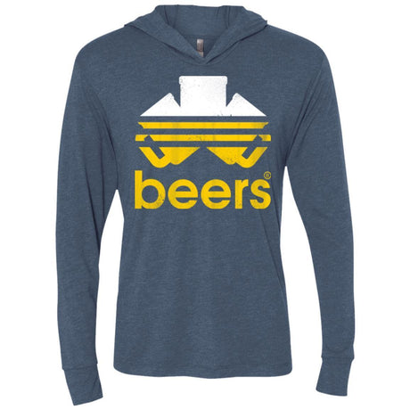 T-Shirts Indigo / X-Small Beers Triblend Long Sleeve Hoodie Tee