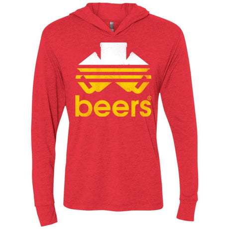 T-Shirts Vintage Red / X-Small Beers Triblend Long Sleeve Hoodie Tee