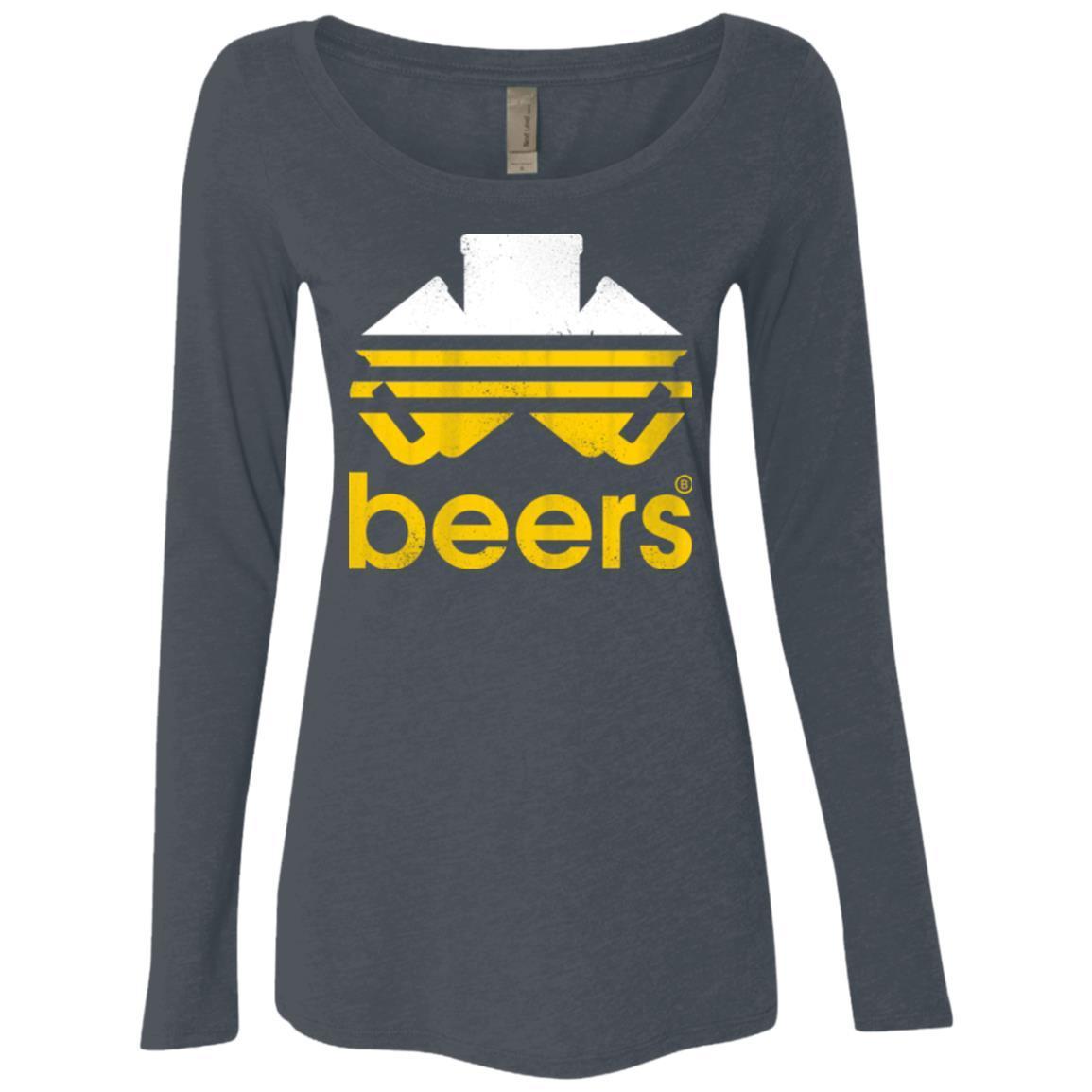 T-Shirts Vintage Navy / Small Beers Women's Triblend Long Sleeve Shirt