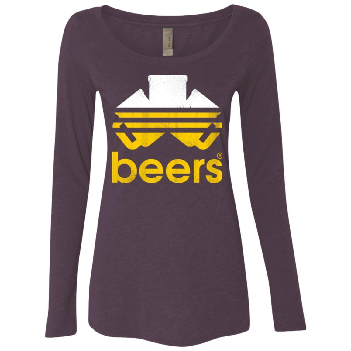 T-Shirts Vintage Purple / Small Beers Women's Triblend Long Sleeve Shirt