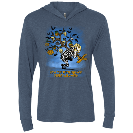 T-Shirts Indigo / X-Small Beetlegrinch Triblend Long Sleeve Hoodie Tee