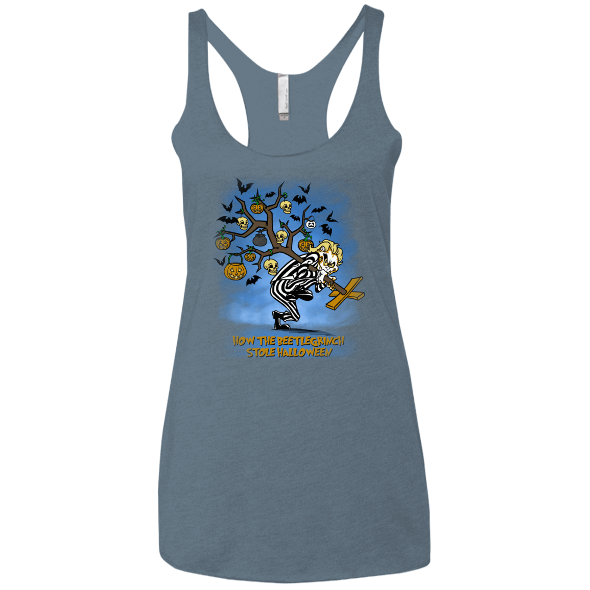 T-Shirts Indigo / X-Small Beetlegrinch Women's Triblend Racerback Tank