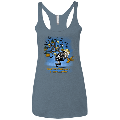 T-Shirts Indigo / X-Small Beetlegrinch Women's Triblend Racerback Tank