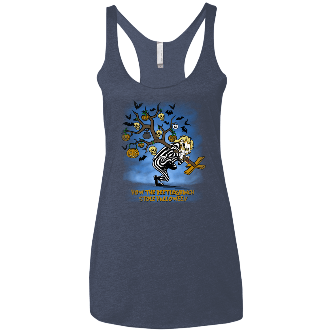 T-Shirts Vintage Navy / X-Small Beetlegrinch Women's Triblend Racerback Tank