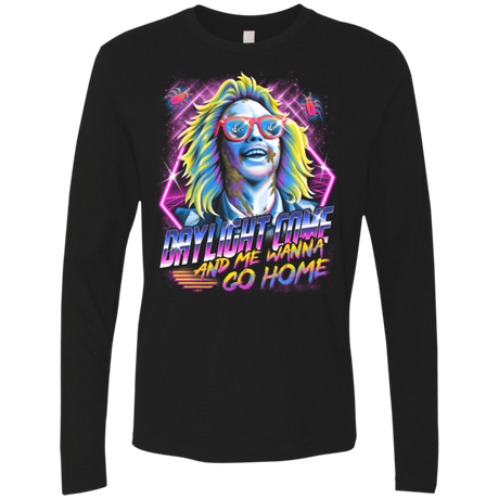 T-Shirts Black / Small Beetlejuice 80s Nostalgia Men's Premium Long Sleeve