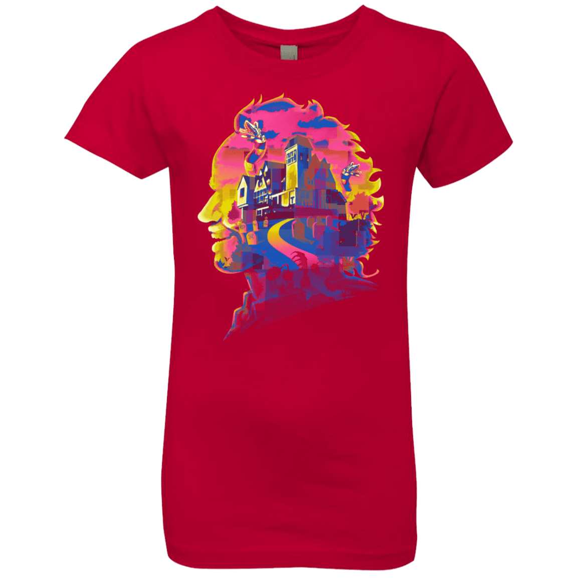 T-Shirts Red / YXS Beetlejuice Silhouette Girls Premium T-Shirt
