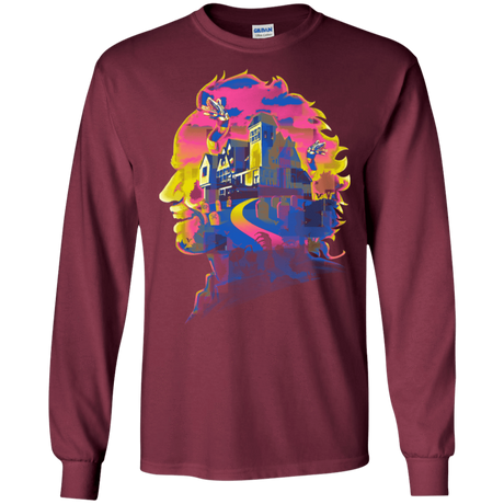 T-Shirts Maroon / S Beetlejuice Silhouette Men's Long Sleeve T-Shirt