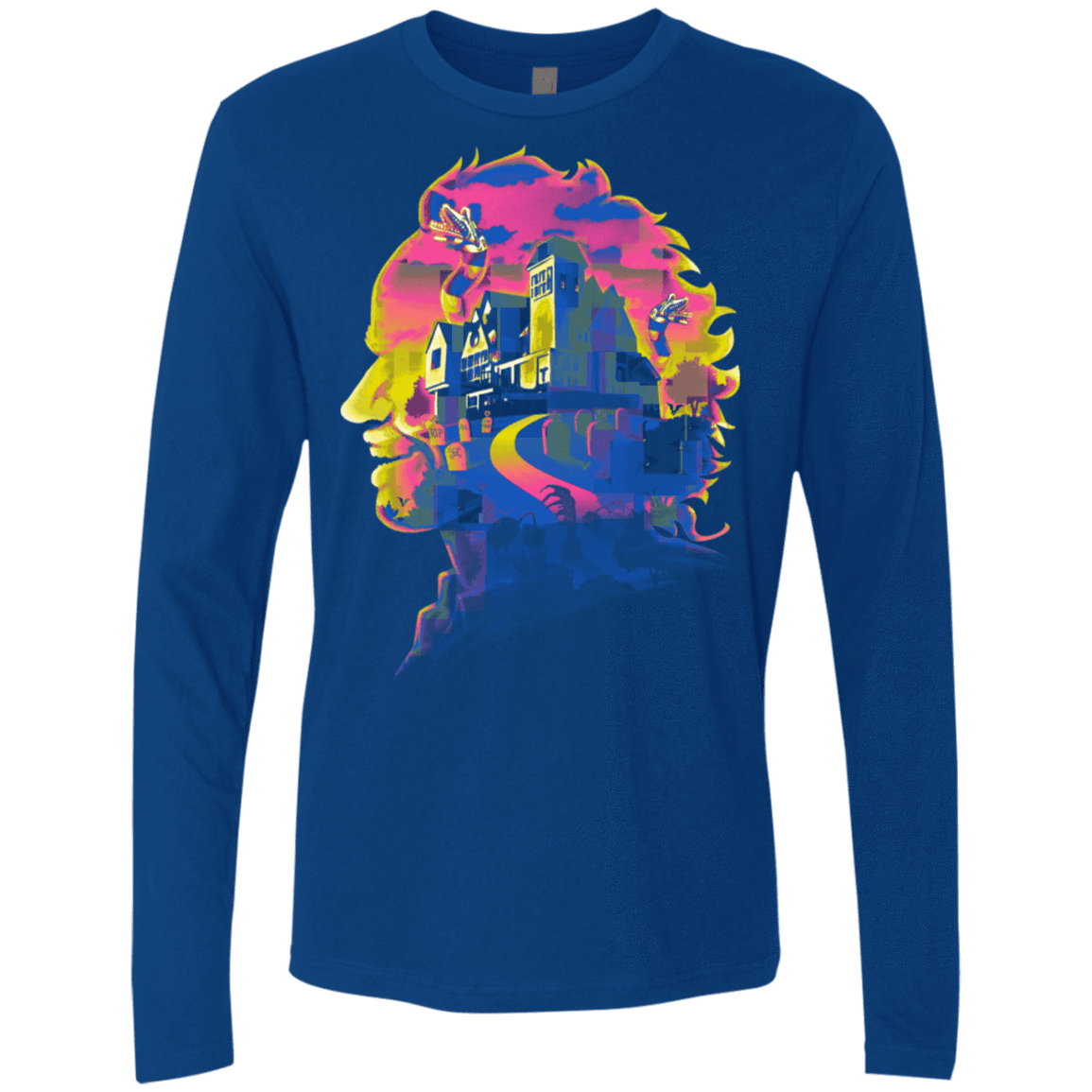 T-Shirts Royal / S Beetlejuice Silhouette Men's Premium Long Sleeve