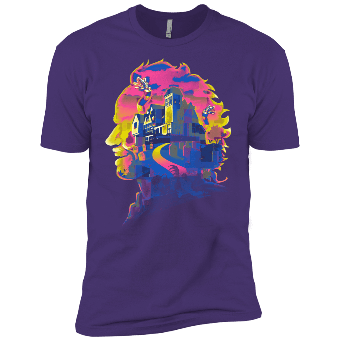 T-Shirts Purple Rush/ / X-Small Beetlejuice Silhouette Men's Premium T-Shirt