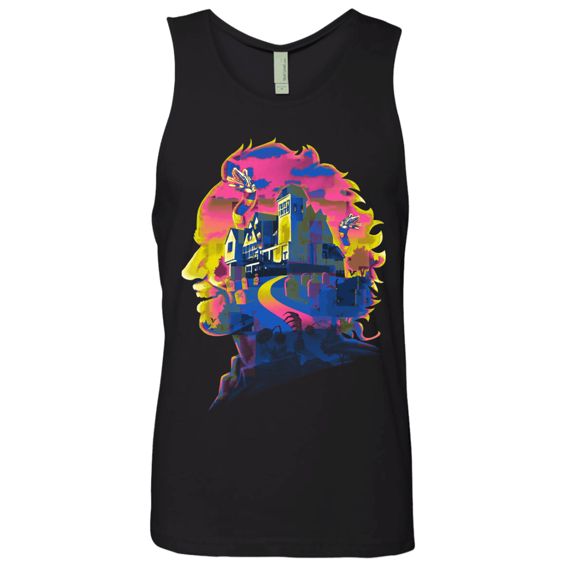 T-Shirts Black / S Beetlejuice Silhouette Men's Premium Tank Top