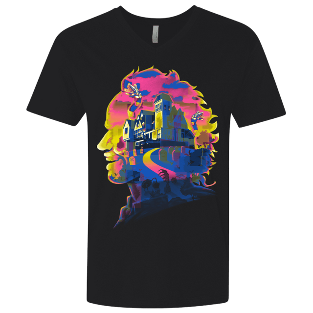 T-Shirts Black / X-Small Beetlejuice Silhouette Men's Premium V-Neck