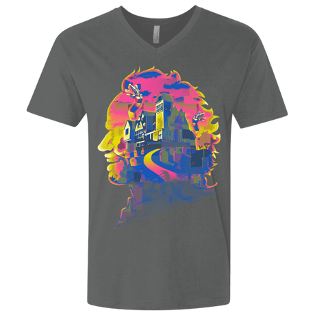 T-Shirts Heavy Metal / X-Small Beetlejuice Silhouette Men's Premium V-Neck