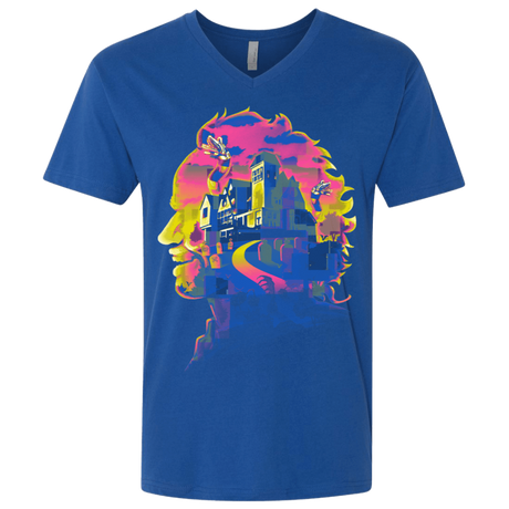 T-Shirts Royal / X-Small Beetlejuice Silhouette Men's Premium V-Neck