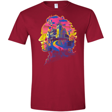 T-Shirts Cardinal Red / S Beetlejuice Silhouette Men's Semi-Fitted Softstyle