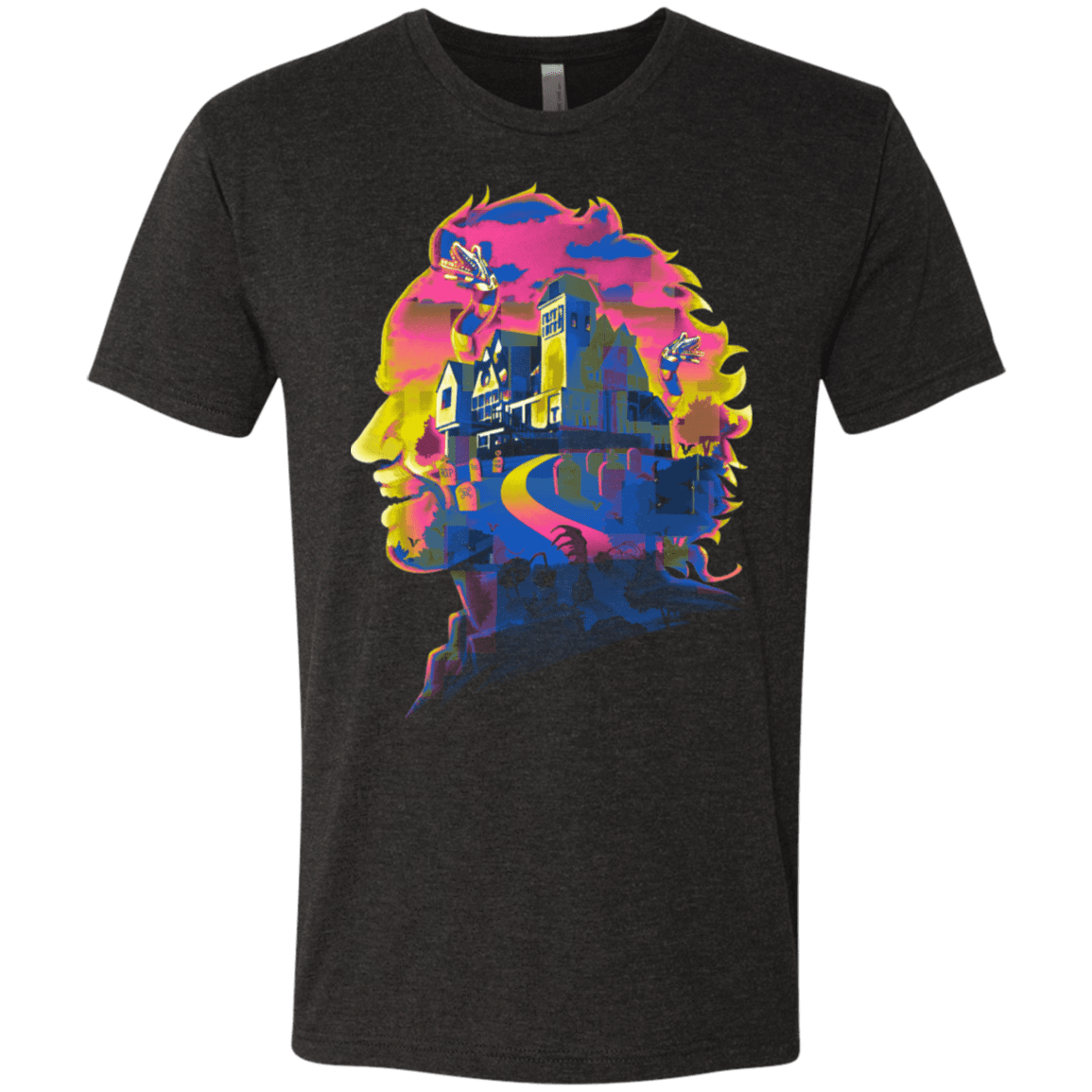 T-Shirts Vintage Black / S Beetlejuice Silhouette Men's Triblend T-Shirt