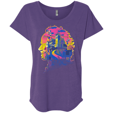 T-Shirts Purple Rush / X-Small Beetlejuice Silhouette Triblend Dolman Sleeve