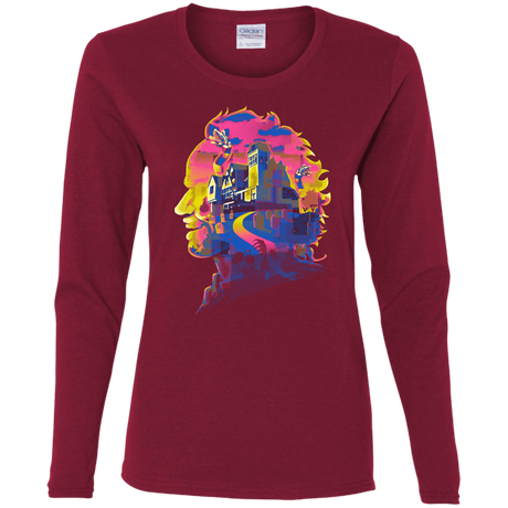 T-Shirts Cardinal / S Beetlejuice Silhouette Women's Long Sleeve T-Shirt