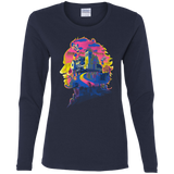 T-Shirts Navy / S Beetlejuice Silhouette Women's Long Sleeve T-Shirt